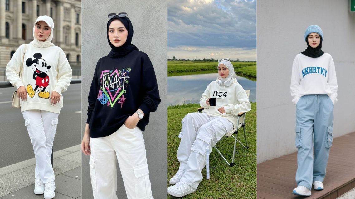 11 Outfit Jalan Sehat Hijab yang Nyaman, Stylish, dan Cocok untuk Aktivitas Outdoor 16 Outfit jalan sehat hijab (5)