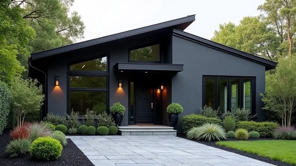 10 Warna Cat Rumah Bagian Luar yang Elegan dan Mewah 17 off black house exterior