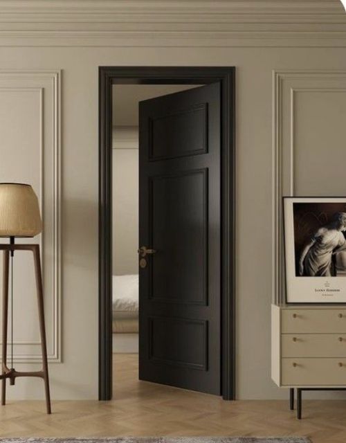 10 Warna Cat Pintu Kayu yang Bagus & Estetik untuk Hunian 19 pintu dark ebony