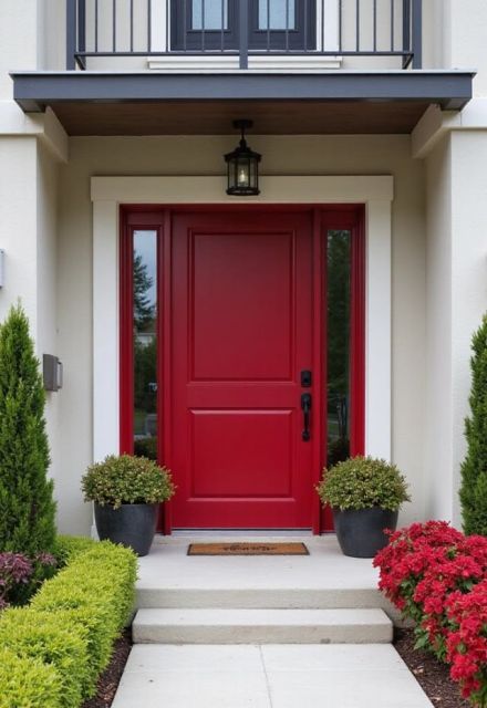 10 Warna Cat Pintu Kayu yang Bagus & Estetik untuk Hunian 17 pintu warna red wine
