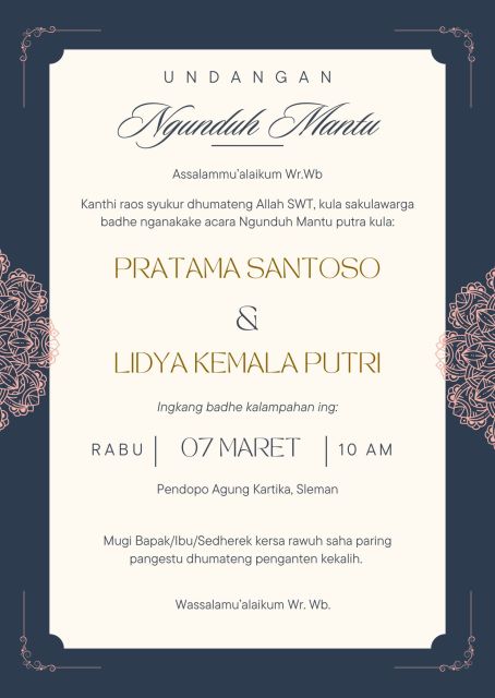 5 Contoh Undangan Ngunduh Mantu Simple dan Modern 9 undangan acara ngunduh mantu bahasa jawa
