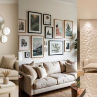 7 Hiasan Dinding Ruang Tamu Mewah untuk Interior Estetik