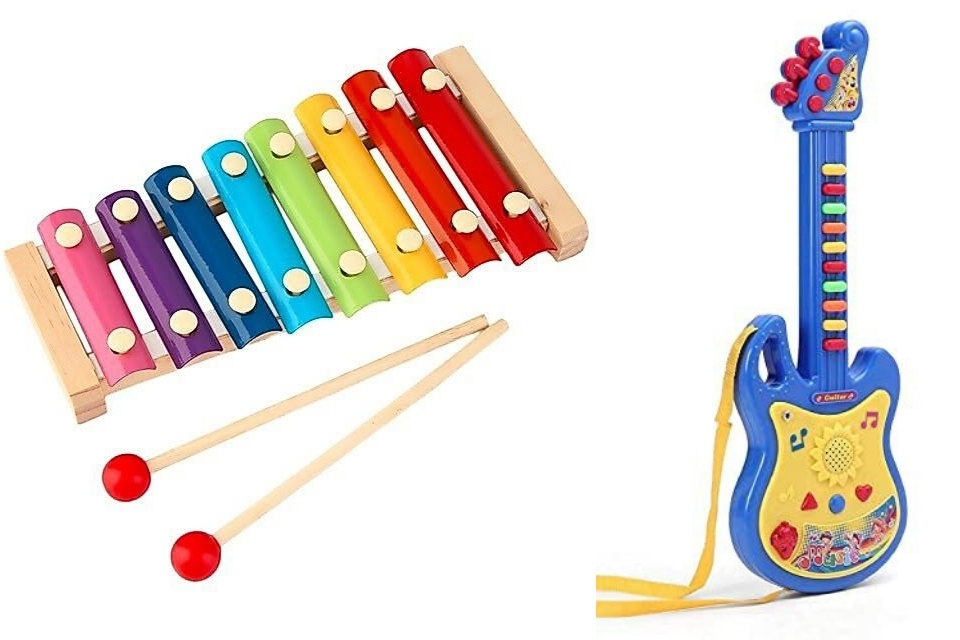 10 Mainan Edukasi Anak 5 Tahun yang Efektif Asah Berbagai Keterampilan 16 alat musik mainan anak seperti piano mini dan drum untuk mengenal ritme