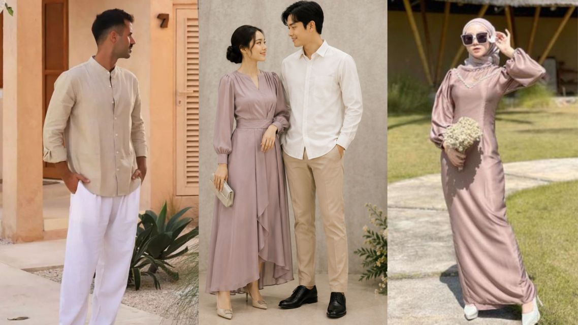 15 Inspirasi Baju Tunangan Sederhana Couple yang Elegan, Siap Ditiru 19