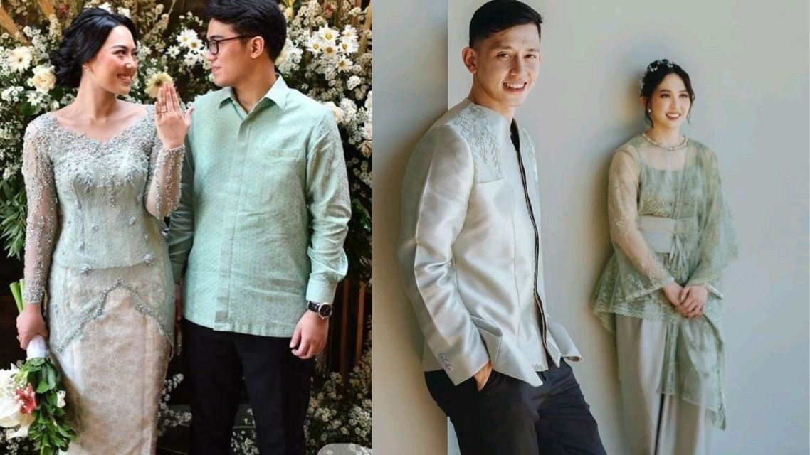 15 Inspirasi Baju Tunangan Sederhana Couple yang Elegan, Siap Ditiru 21 Baju Tunangan sederhana (5)