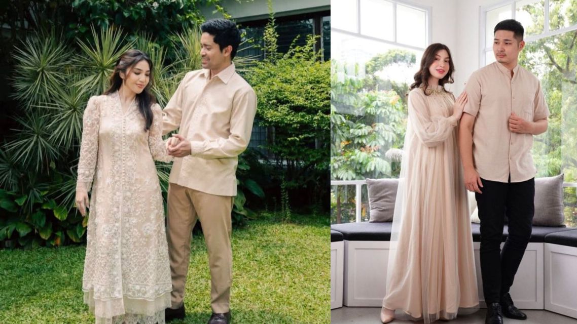 15 Inspirasi Baju Tunangan Sederhana Couple yang Elegan, Siap Ditiru 23 Baju tunangan sederhana (7)
