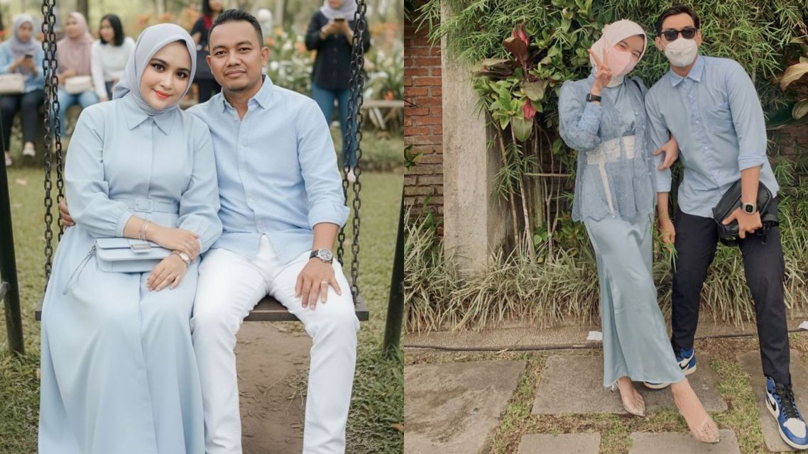 15 Inspirasi Baju Tunangan Sederhana Couple yang Elegan, Siap Ditiru 26 Baju tunangan sederhana-pinterest