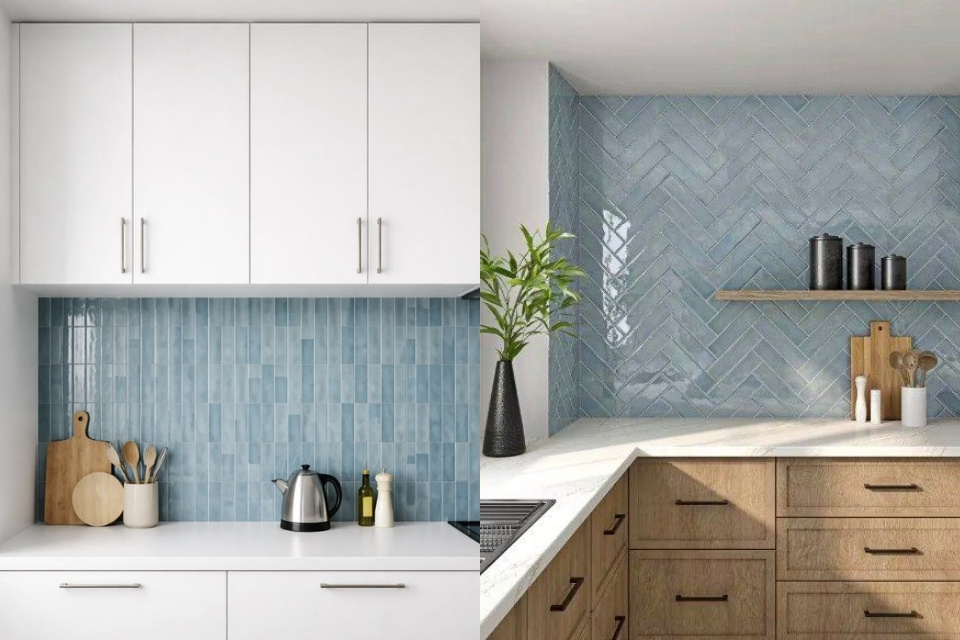11 Inspirasi Warna Keramik Dinding Dapur yang Bagus dan Stylish agar Dapur Makin Estetik 17 hipwee-Dusty Blue, Biru Lembut yang Bikin Dapur Terasa Sejuk