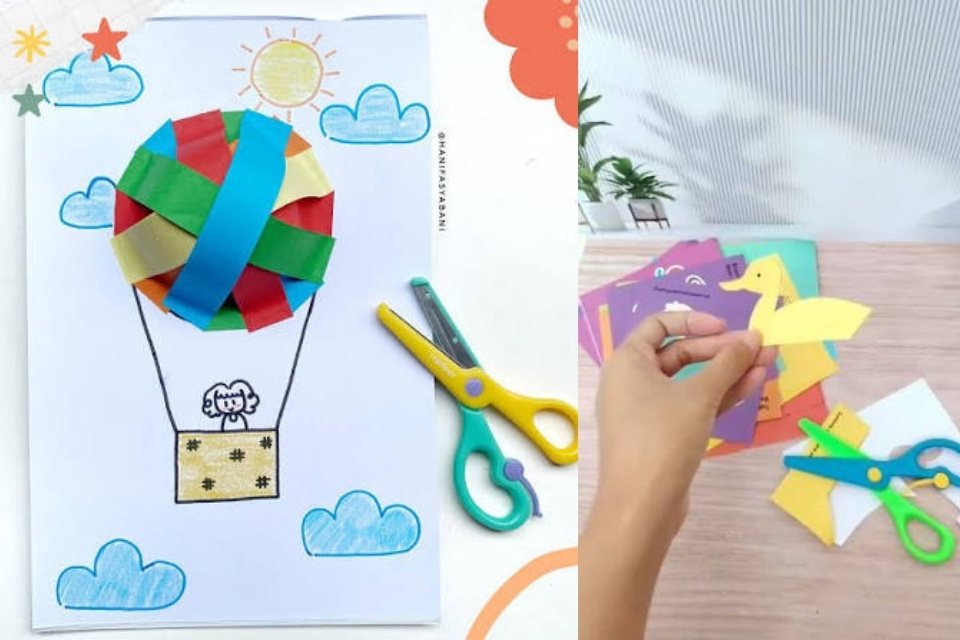 10 Mainan Edukasi Anak 5 Tahun yang Efektif Asah Berbagai Keterampilan 15 anak membuat origami dari kertas warna-warni untuk mengasah kreativitas