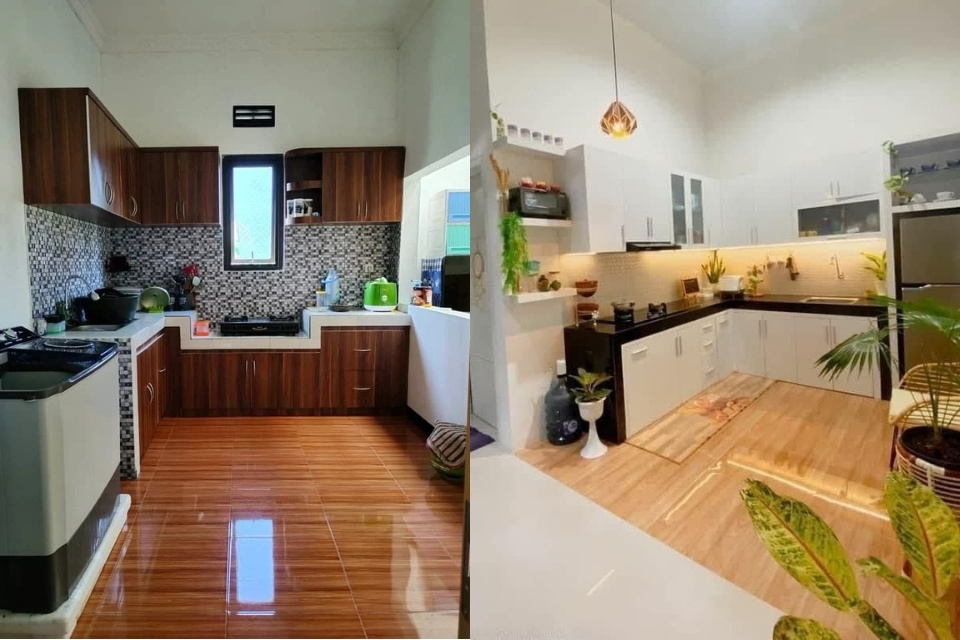 Paling Dicari, Ini 9 Warna Keramik Lantai Dapur yang Bagus dan Instagramable 15 Keramik lantai dapur motif kayu untuk konsep rustic dan skandinavia