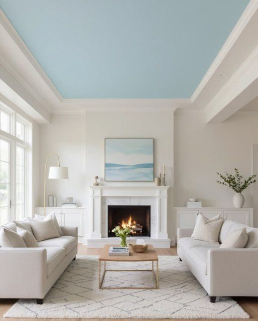 7 Warna Cat Plafon yang Bagus untuk Hunian Modern 12 atap soft blue
