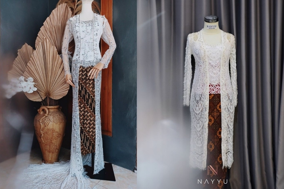9 Inspirasi Baju Akad Nikah Simple Elegan yang Sakral, Nyaman, dan Nggak Harus Heboh 10 baju akad nikah simple elegan kebaya kutubaru putih modern