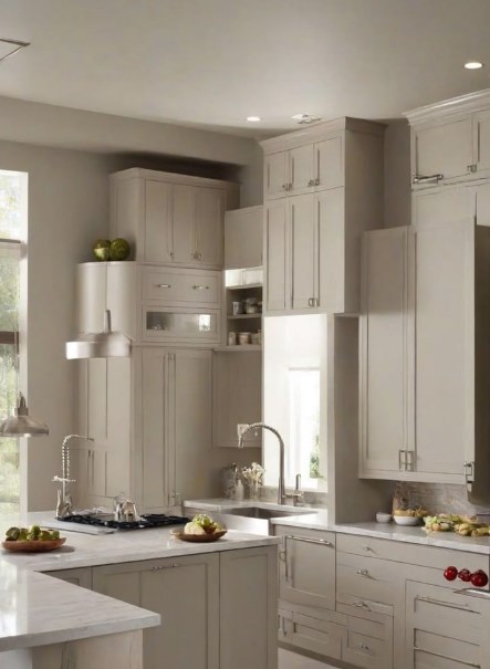 10 Warna Cat Dapur yang Bagus dan Memberi Kesan Nyaman 15 greige kitchen