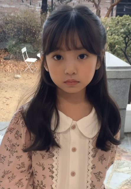 7 Model Rambut Anak Perempuan Ala Korea yang Manis dan Mudah Dirawat 13 half up half down korean style