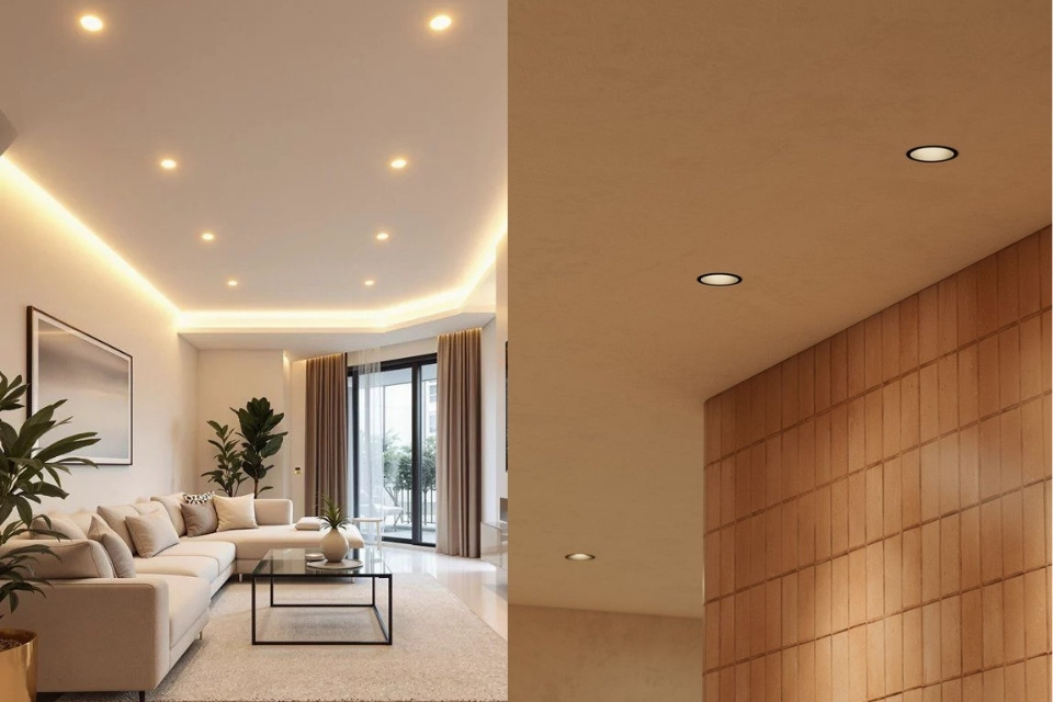 11 Model Lampu Ruang Tamu Minimalis Terbaru yang Bikin Ruangan Makin Estetik 19 lampu ruang tamu led downlight tertanam