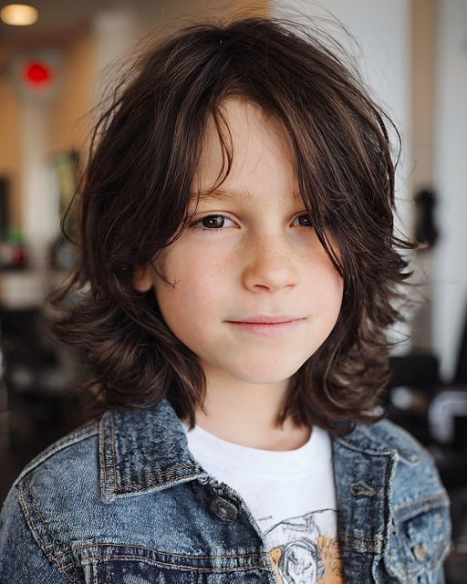 7 Model Rambut Anak Laki-Laki Gondrong Keren & Praktis 10 long curtain haircut for kids