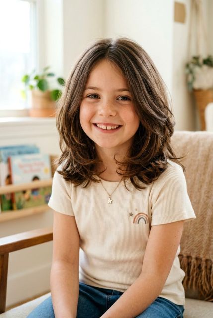 7 Model Rambut Anak Perempuan Sebahu yang Cantik & Praktis 12 medium length wavy lob