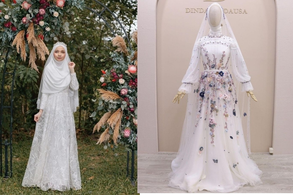 9 Inspirasi Baju Akad Nikah Simple Elegan yang Sakral, Nyaman, dan Nggak Harus Heboh 12 model baju akad nikah terbaru dress brokat a-line minimalis