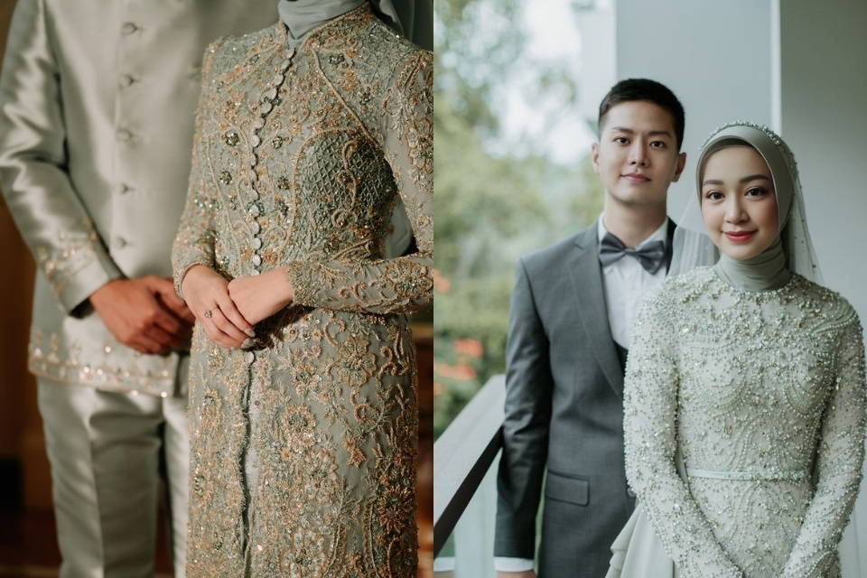 9 Inspirasi Baju Akad Nikah Simple Elegan yang Sakral, Nyaman, dan Nggak Harus Heboh 17 model baju akad nikah terbaru kebaya sage pastel muted.