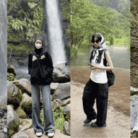 9 Outfit ke Curug buat Cewek agar Tampilan Tetap Kece Meski Basah Kuyup