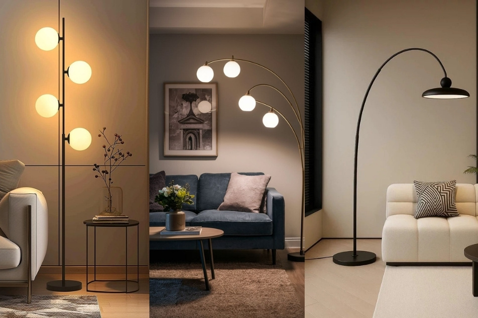 11 Model Lampu Ruang Tamu Minimalis Terbaru yang Bikin Ruangan Makin Estetik 16 standing arch lamp untuk ruang tamu minimalis