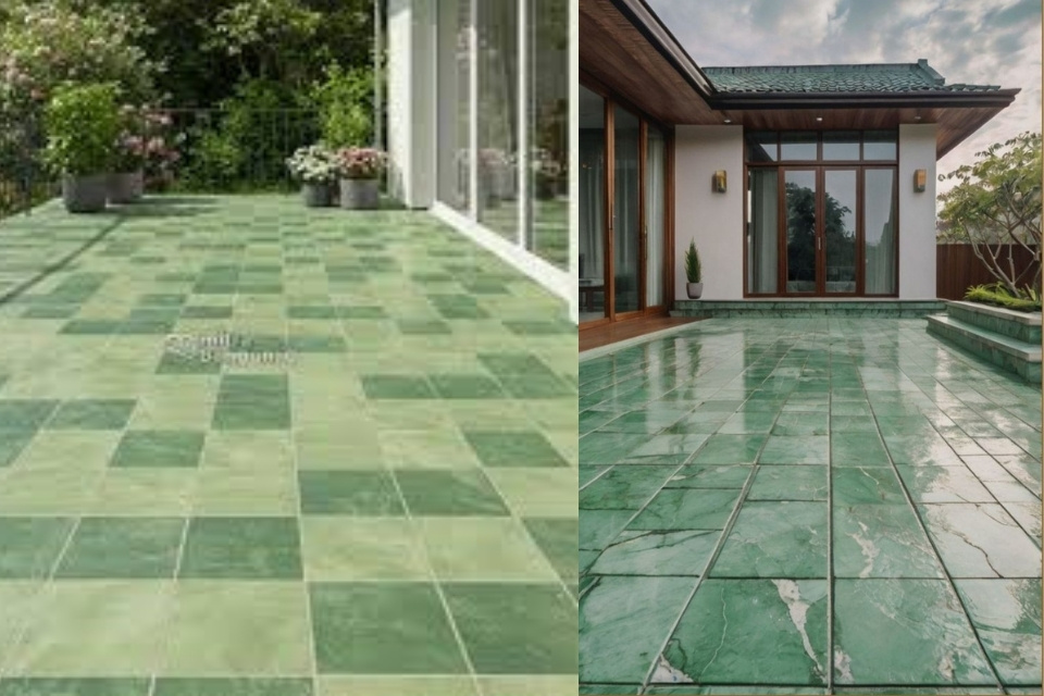 14 Warna Keramik Lantai Teras yang Bagus dan Estetik, Nggak Gampang Kotor 23 hipwee-warna keramik teras depan hijau sage