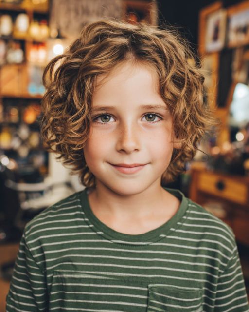 7 Model Rambut Anak Laki-Laki Gondrong Keren & Praktis 11 wavy shoulder-length hair son