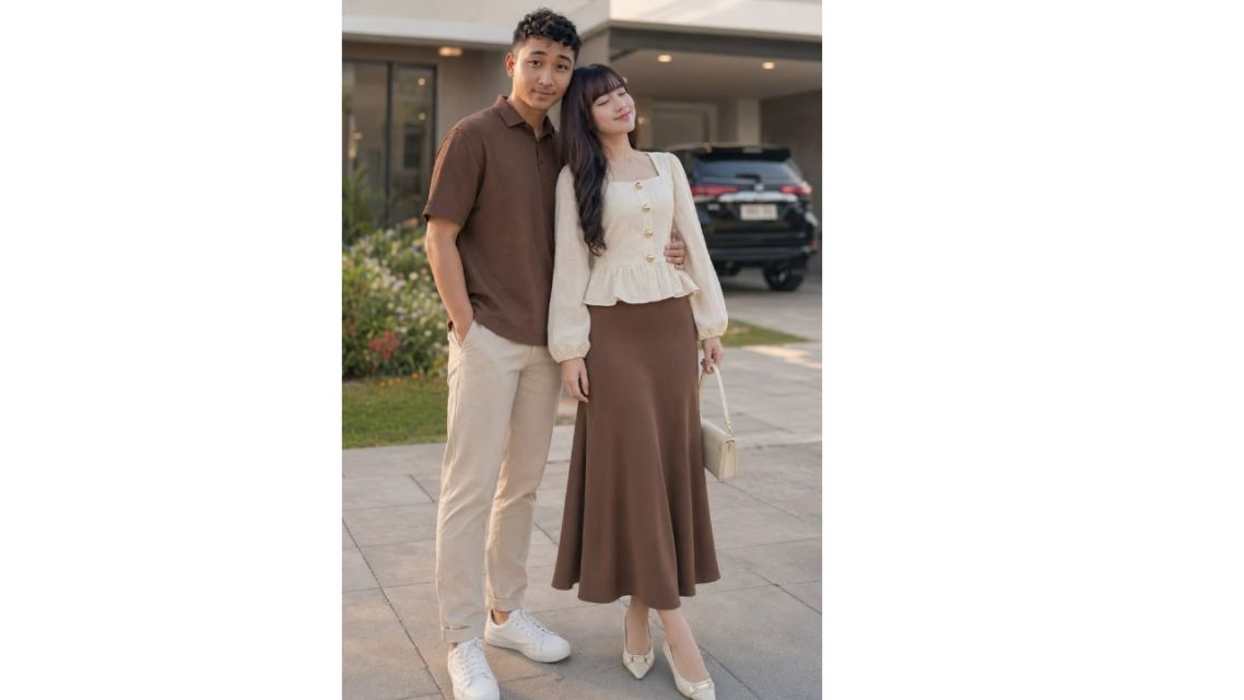 15 Ide Outfit Kondangan Couple Stylish, Serasi & Elegan 31 Outfit couple kondangan (15)