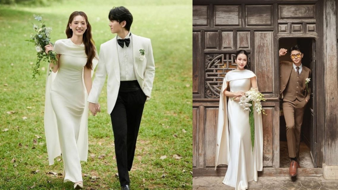 13 Baju Resepsi Pernikahan Modern yang Elegan dan Timeless 17 Baju Resepsi Pernikahan Modern (3)