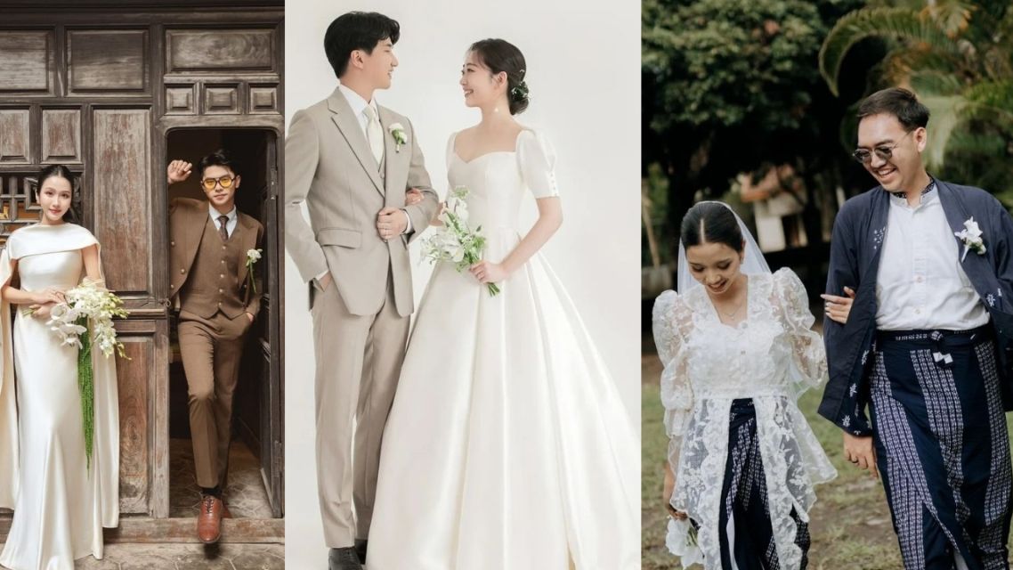 13 Baju Resepsi Pernikahan Modern yang Elegan dan Timeless 28 Baju resepsi pernikahan modern yang penting nyaman dan sesuai selera
