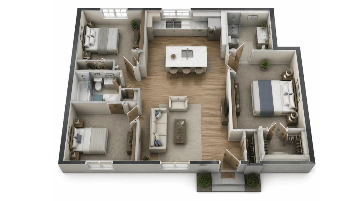 Designing Your First Room? Here Is How AI Floor Plan Makes It Way Less Stressful 10 Compact studio apartment floor plan.