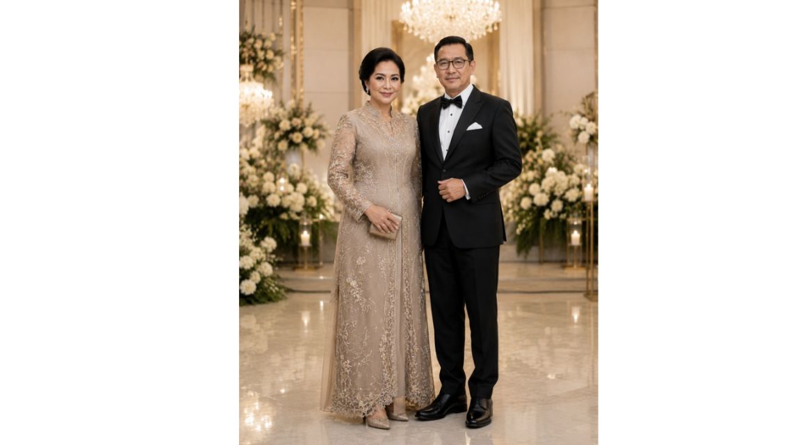 11 Model Baju Orang Tua Pengantin Modern yang Elegan, Serasi, dan Berkelas 23 Model Baju Orang Tua Pengantin Modern (11)