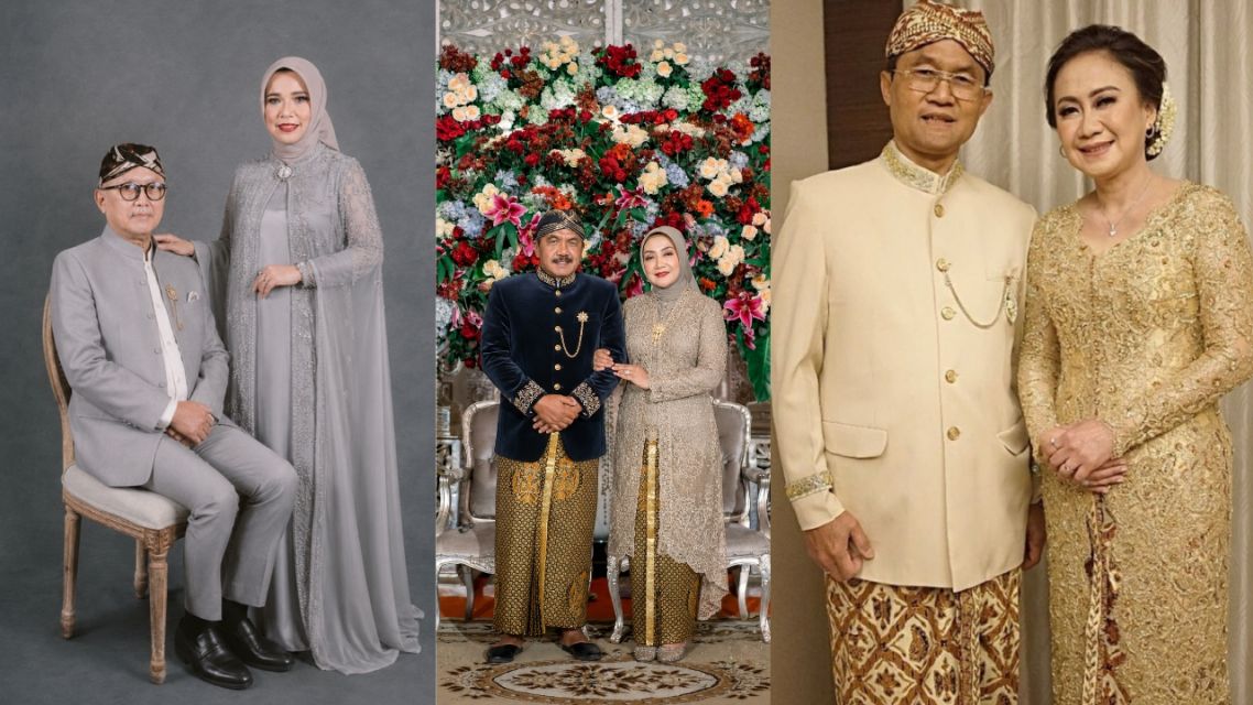 11 Model Baju Orang Tua Pengantin Modern yang Elegan, Serasi, dan Berkelas 24 Serasi tak harus sama