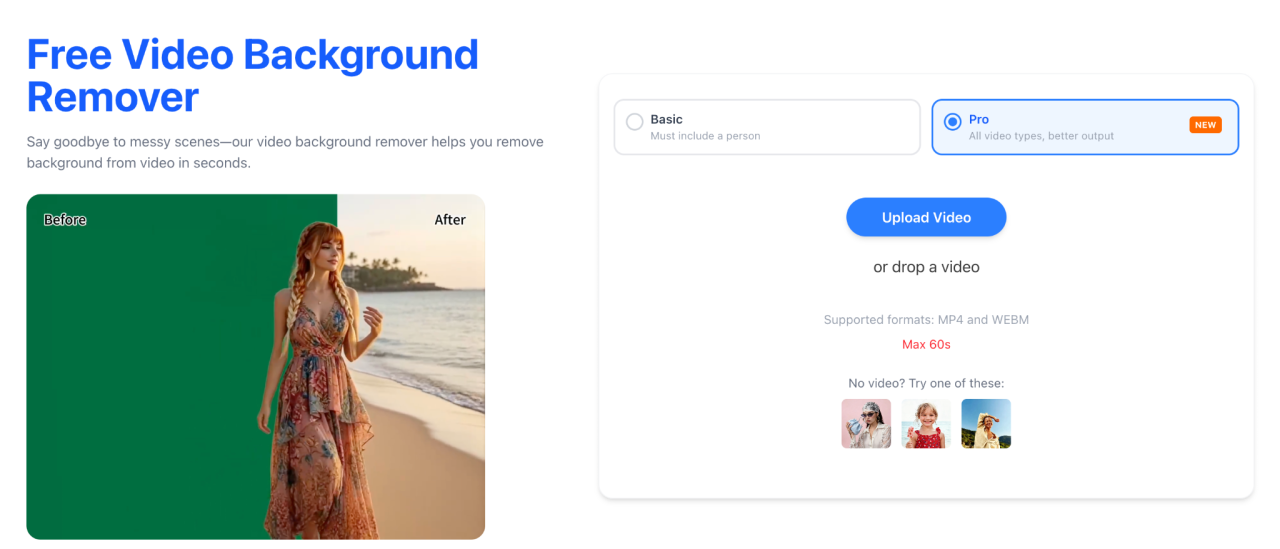 free video background remover