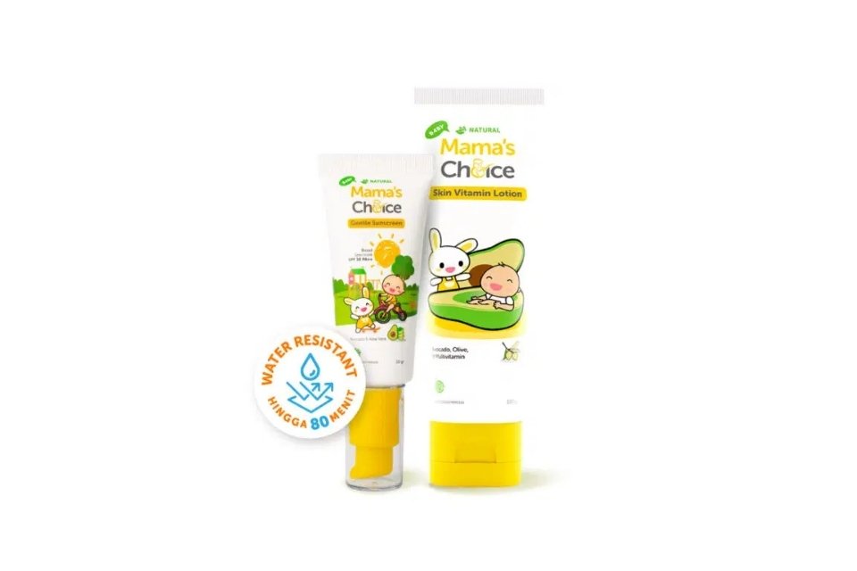 Favorit, Ini 9 Skincare untuk Bayi yang Aman untuk Lindungi Kulit Si Kecil 18 hipwee-Mamas Choice Baby Sunscreen SPF 30++
