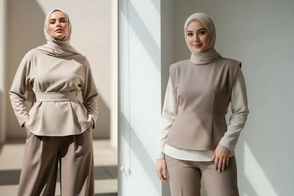 Sulitnya Styling Outfit Hijab Pear Body Shape! Ada Solusinya, Lho 7 hipwee-atasan hijab untuk pear body shape outfit