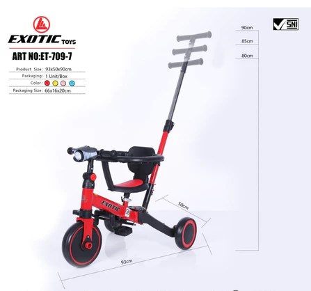 Rekomendasi Sepeda Anak Roda 3 Murah dan Bagus 13 exotic et 709-7 balance bike 6-in-1