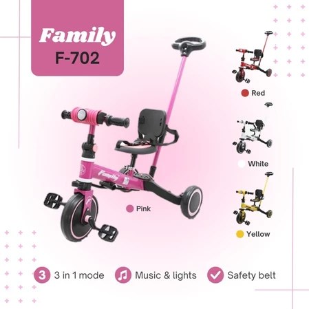 Rekomendasi Sepeda Anak Roda 3 Murah dan Bagus 15 family f-702 balance bike