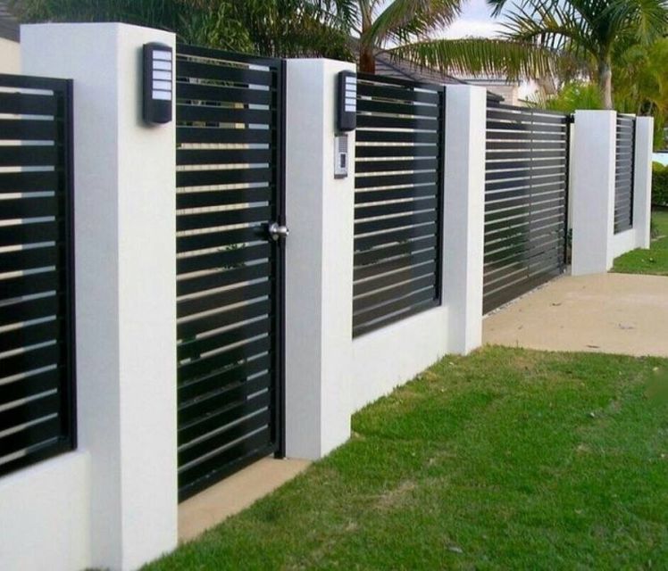 Inspirasi Model Pagar Rumah Terbaru yang Minimalis & Modern 11 pagar hollow horizontal
