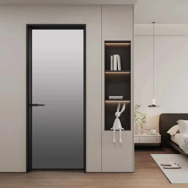 7 Model Pintu Kamar Minimalis Elegan untuk Hunian Modern 12 pntu frosted glass