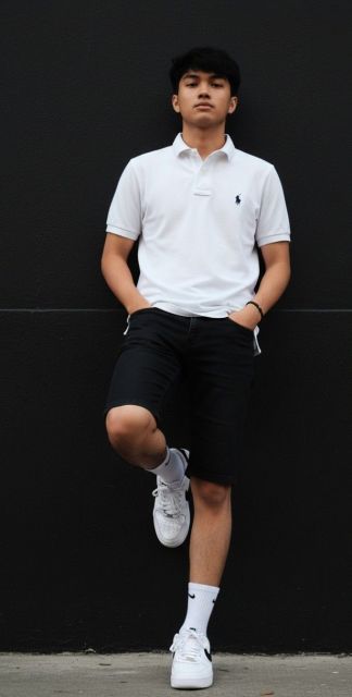 Ide Outfit CFD Pria yang Stylish, Nyaman & Tetap Fungsional 9 polo shirt + chino shorts