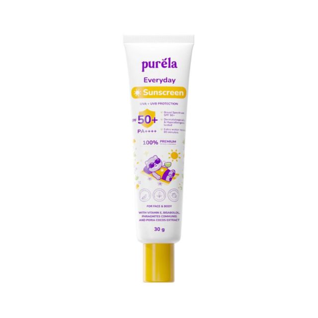 11 Sunscreen untuk Anak SD yang Aman Digunakan 22 purela everyday sunscreen spf 50+ pa++++