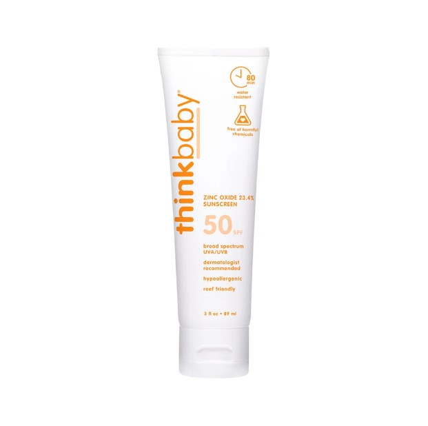 11 Sunscreen untuk Anak SD yang Aman Digunakan 13 thinkbaby safe sunscreen spf 50+