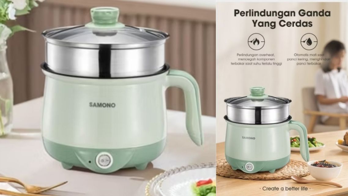 12 Panci Listrik Serbaguna Low Watt Terbaik, Hemat, Multifungsi & Cocok untuk Anak Kos 14 pamci listrik serbaguna low watt (1)
