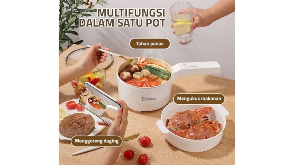 12 Panci Listrik Serbaguna Low Watt Terbaik, Hemat, Multifungsi & Cocok untuk Anak Kos 15 Panci listrik serbaguna low watt (2)