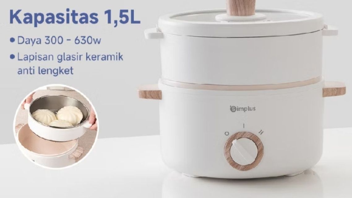 12 Panci Listrik Serbaguna Low Watt Terbaik, Hemat, Multifungsi & Cocok untuk Anak Kos 19