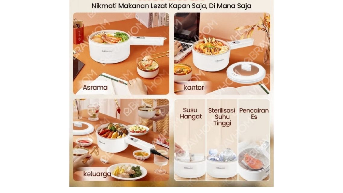 12 Panci Listrik Serbaguna Low Watt Terbaik, Hemat, Multifungsi & Cocok untuk Anak Kos 20 Panci listrik serbaguna low watt (7)