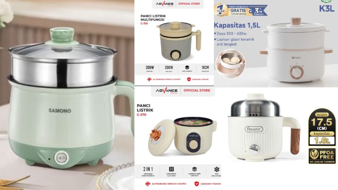 12 Panci Listrik Serbaguna Low Watt Terbaik, Hemat, Multifungsi & Cocok untuk Anak Kos 26 Pilihan panci listrik sebaguna low watt