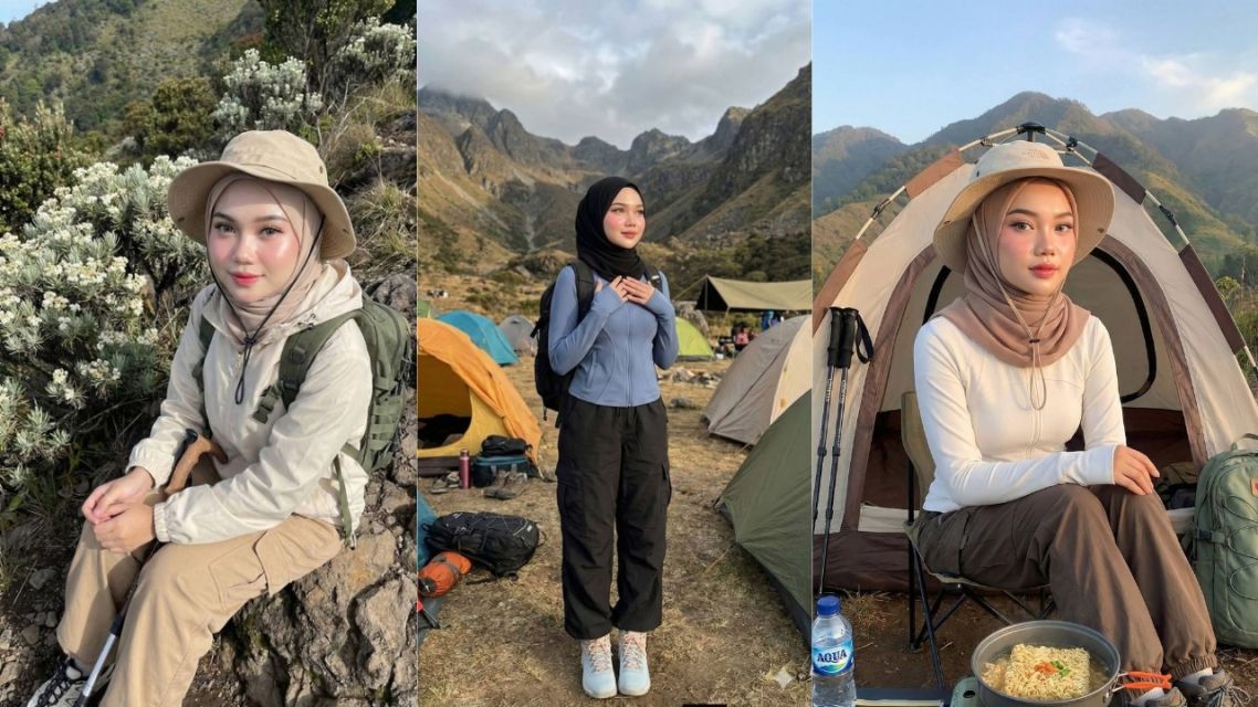14 OOTD Camping Wanita Kekinian yang Stylish, Nyaman, dan Instagramable 28 OOTD camping wanita (13)