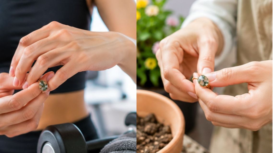 The Simple Moss Agate Care Routine That Keeps Your Jewelry Looking Brand New 15 Take Rings Off During Heavy Activities